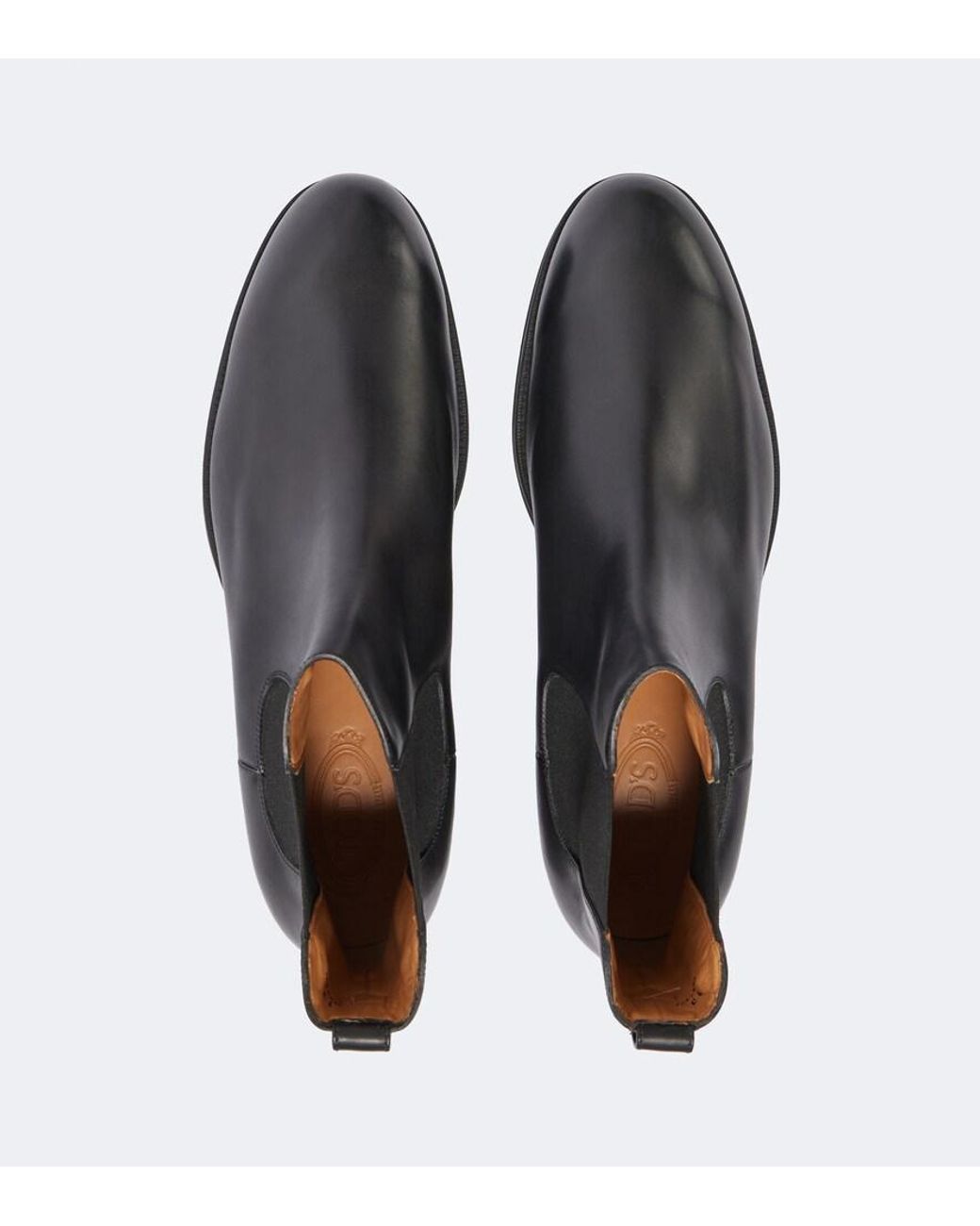 Tod's Black Leather Chelsea Boots for men