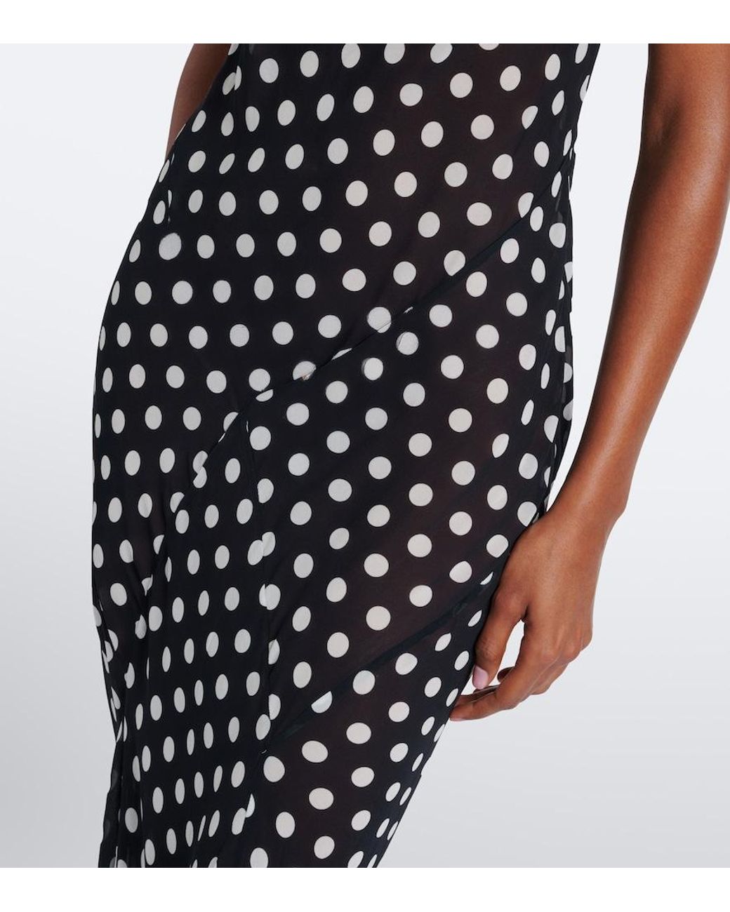 Alexandra Miro Black Harper Polka-Dot Maxi Dress