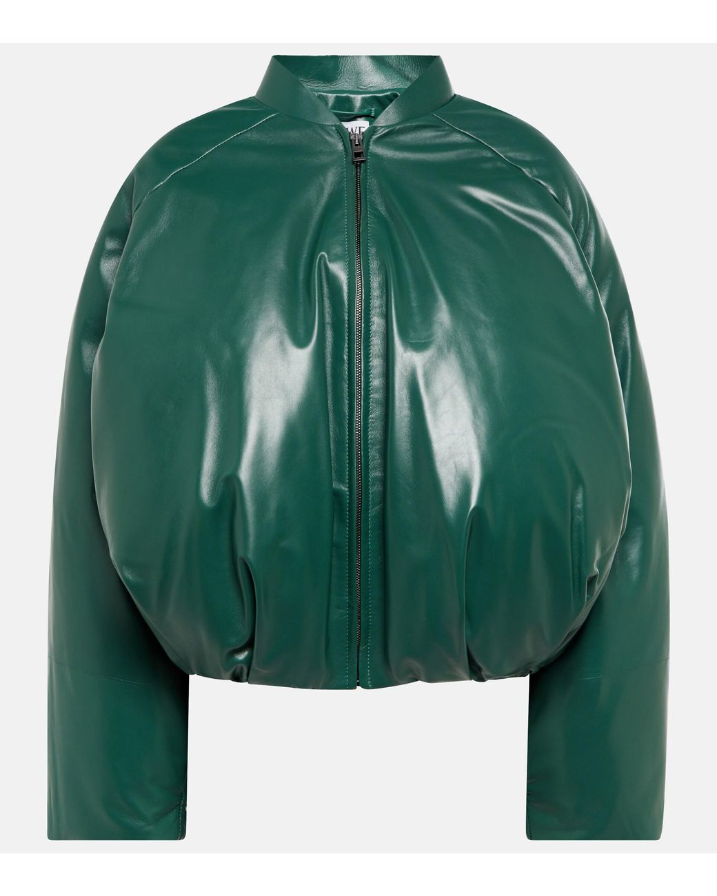 Amazing 1980s Vintage Soft Green Leather Jacket Albert