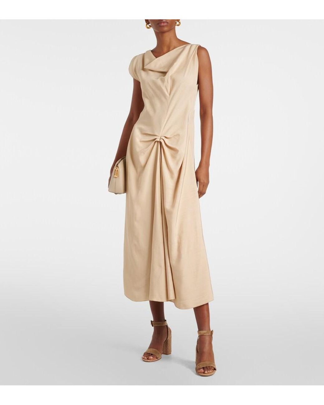 Gianvito Rossi Natural 85 Suede Espadrille Sandals