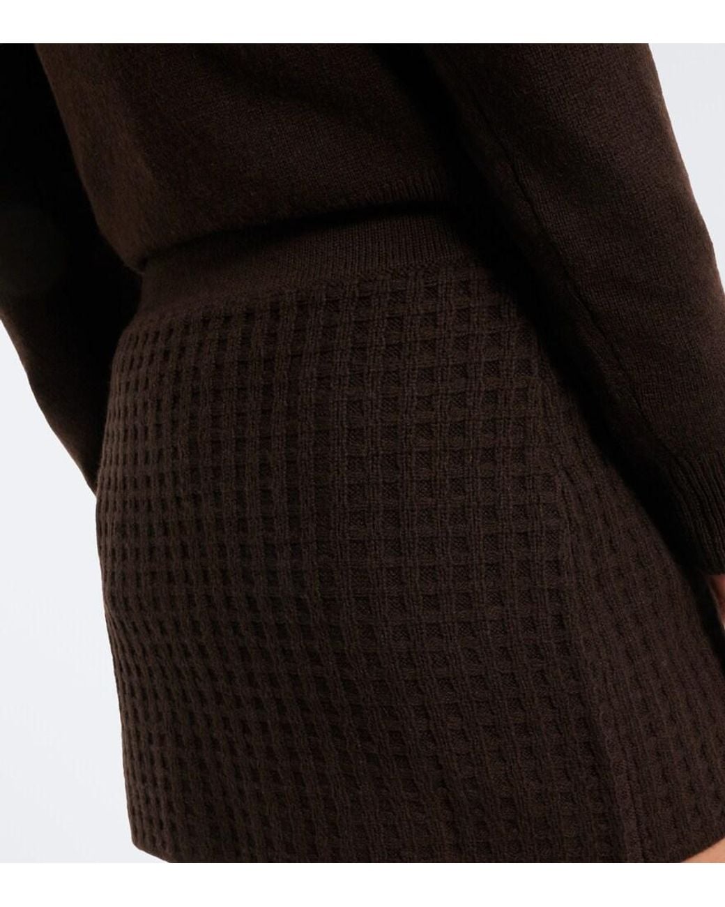 Jardin Des Orangers Black Wool And Cashmere Jacquard Miniskirt