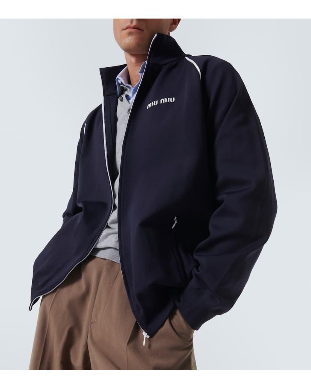 ジャケット・アウター MIU MIU archive Nylon Track Jacket Miu Miu Nylon Track Jacket in Red | Lyst