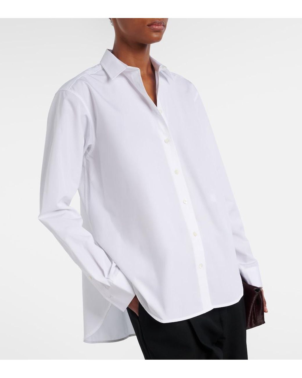 Totême White Cotton Poplin Shirt