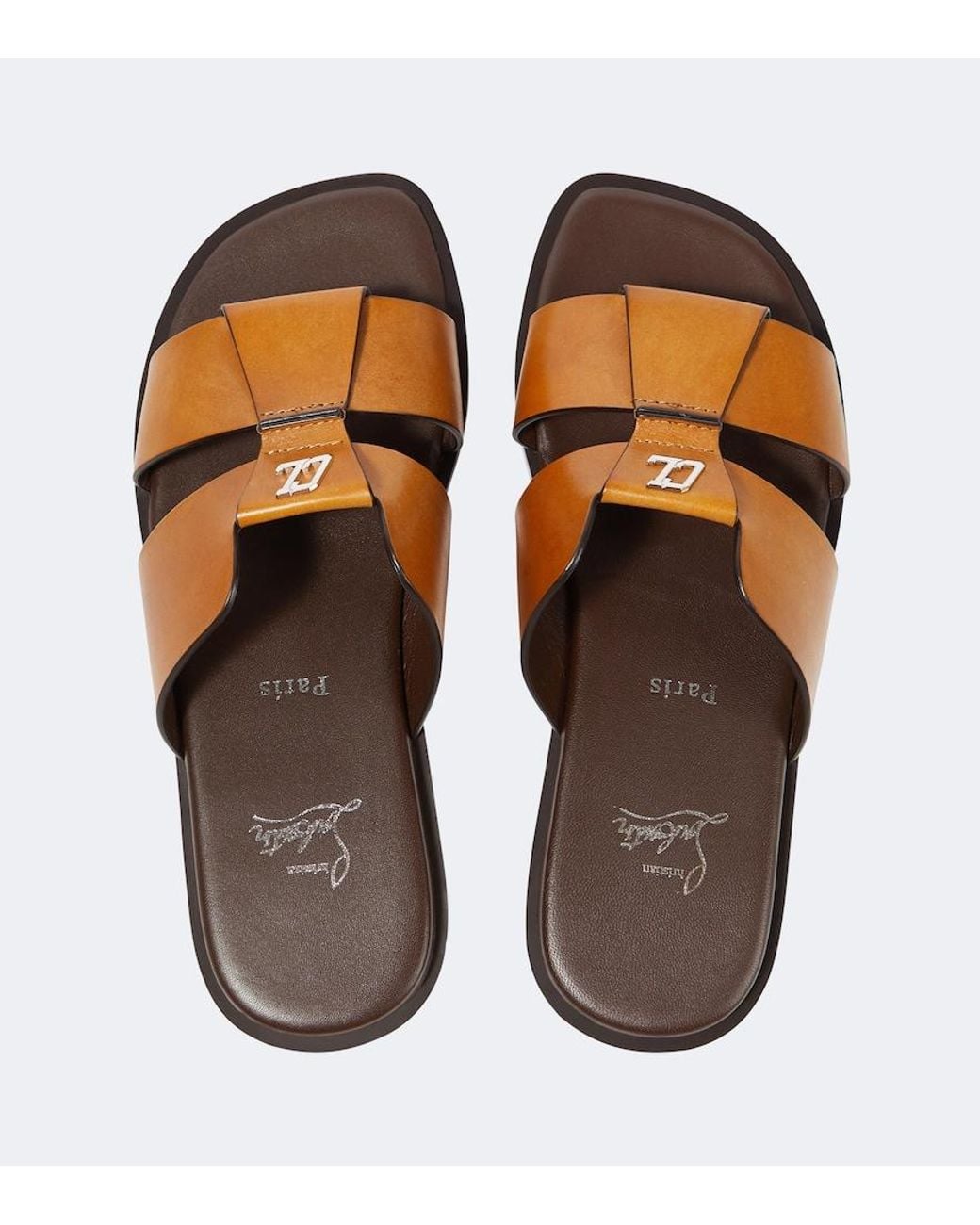Christian Louboutin Brown Loubi Be Leather Sandals for men