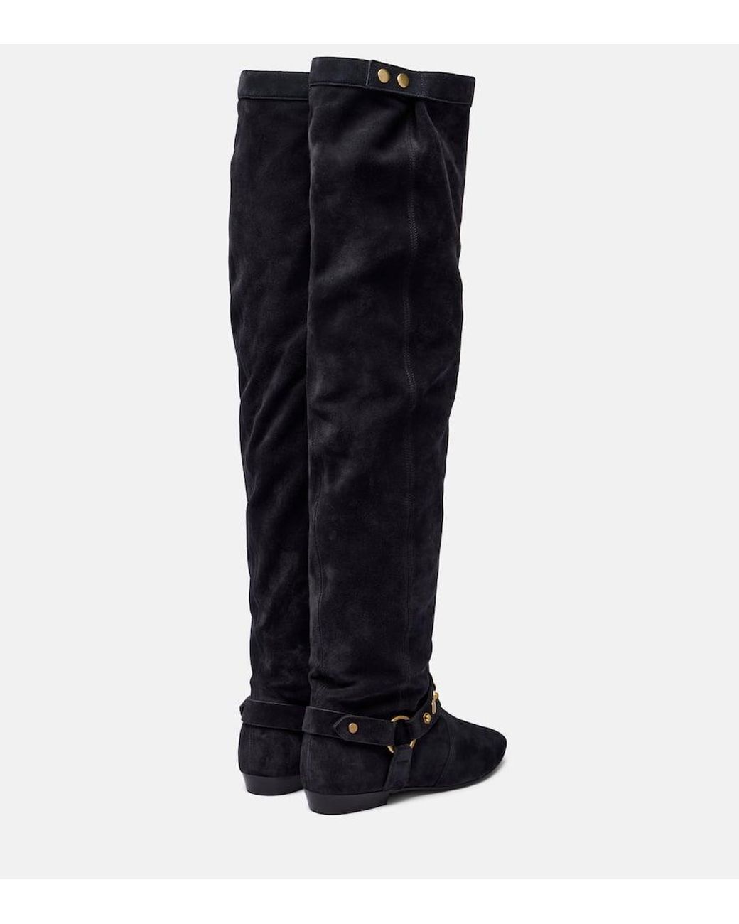 Isabel Marant Blue Selize Suede Over-The-Knee Boots