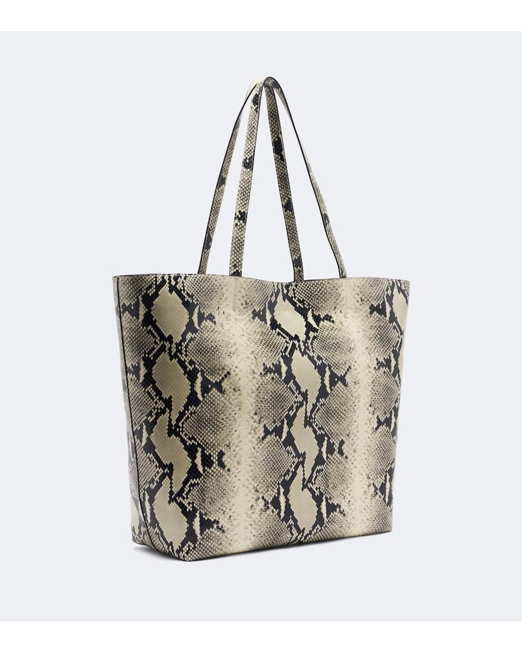 Totême  Metallic Roam Large Snake-Effect Leather Tote Bag