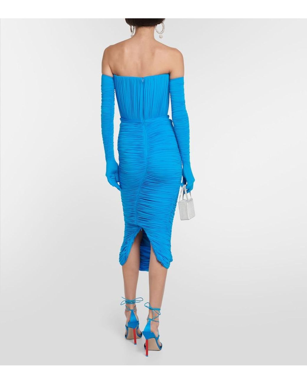 Alex Perry Blue Strapless Sweetheart Minidress