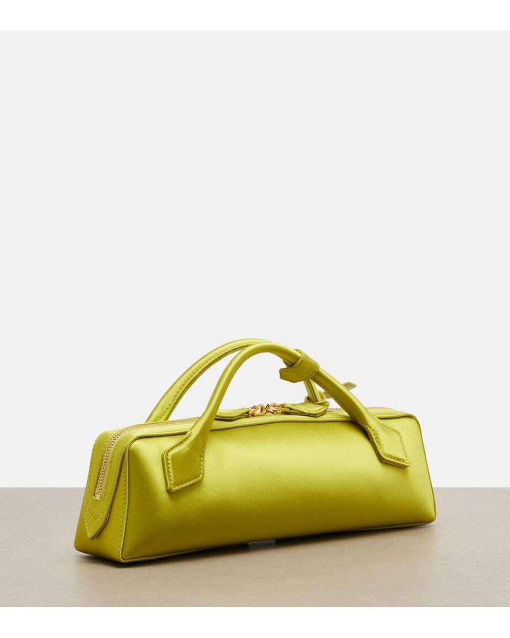 Alaïa Yellow Le Teckel Satin Clutch