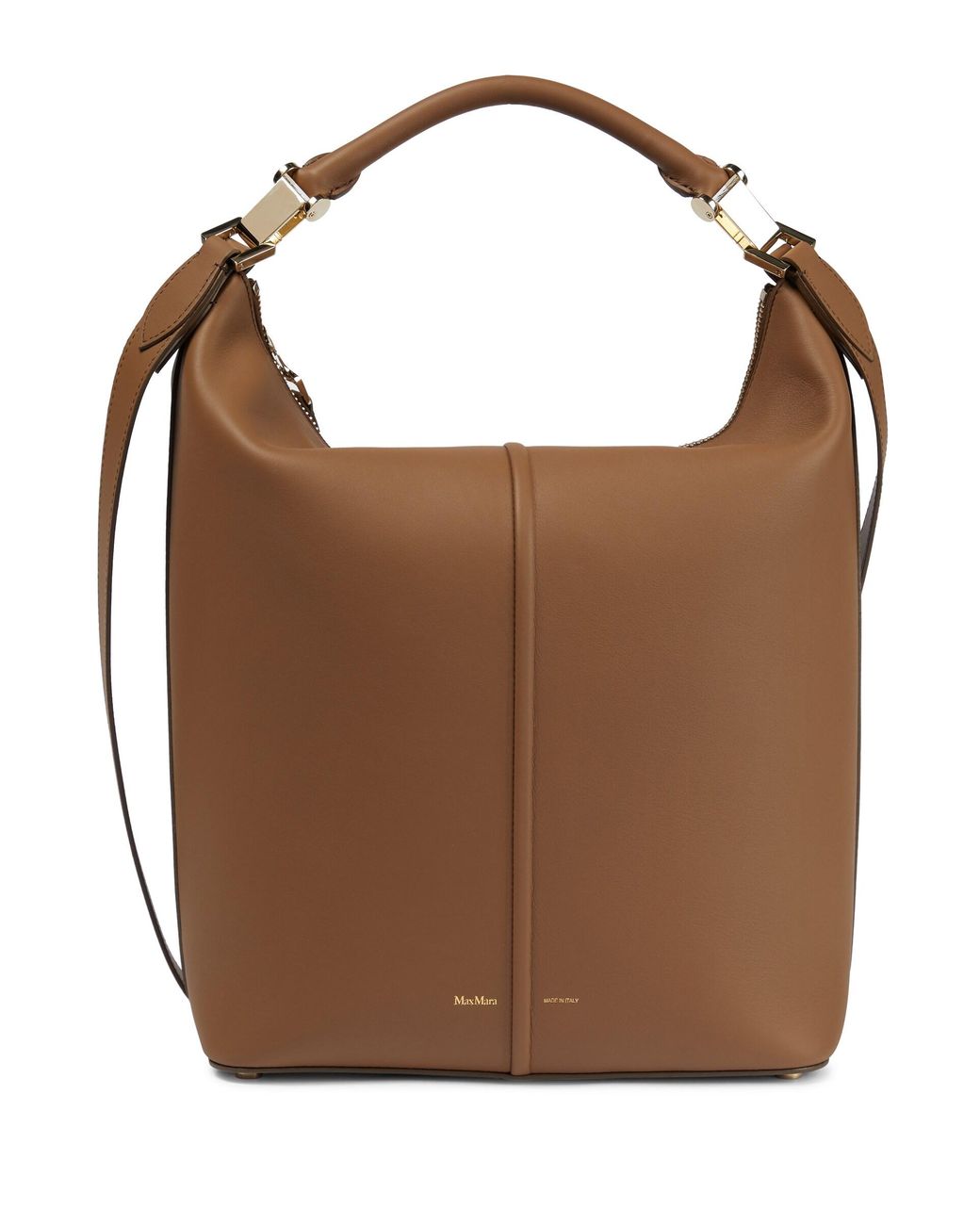 Max Mara Jean Leather Shoulder Bag in Brown Lyst
