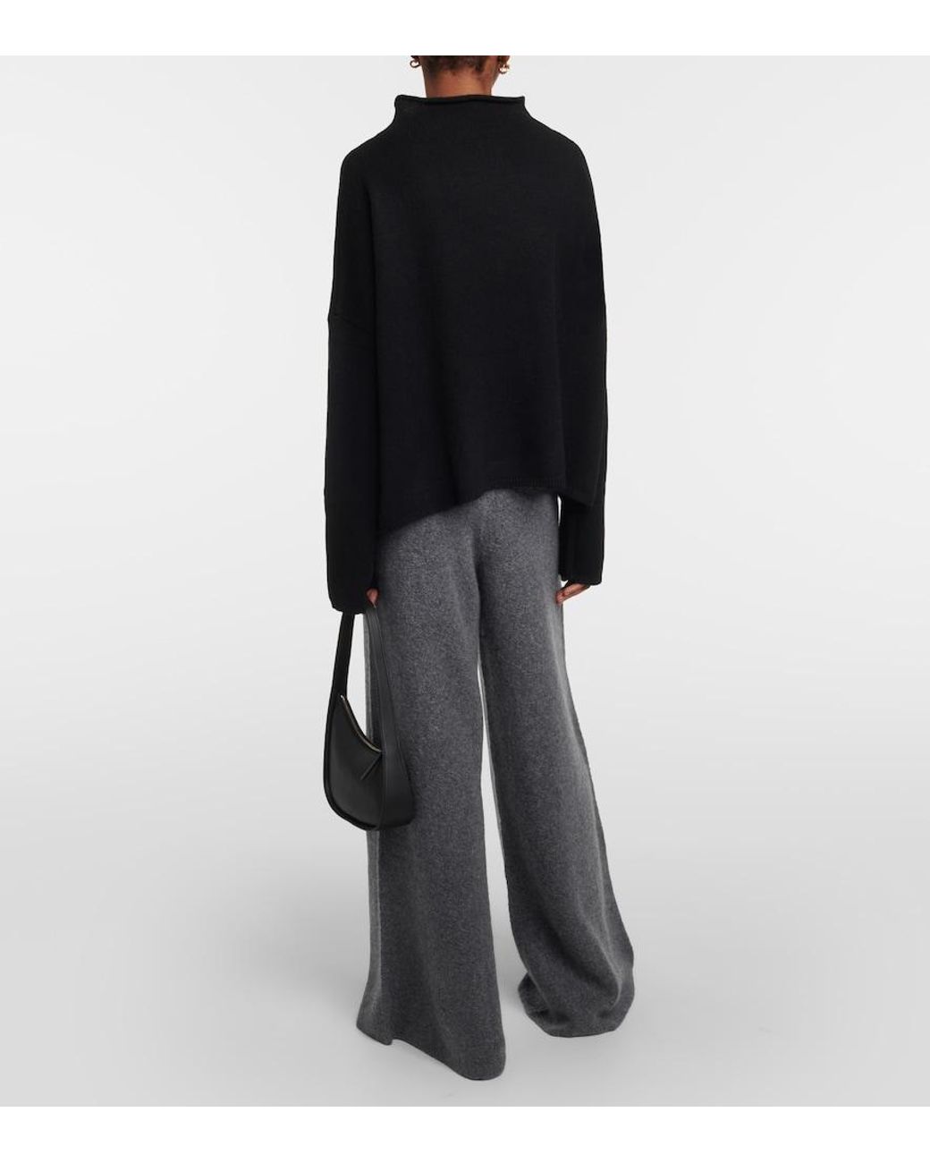 Lisa Yang Black Sandy Cashmere Mockneck Sweater