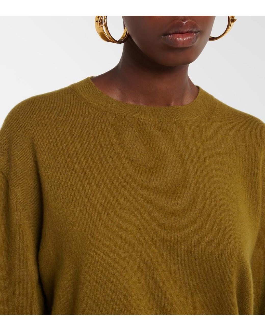 Saint Laurent Green Oversized Cashmere Sweater