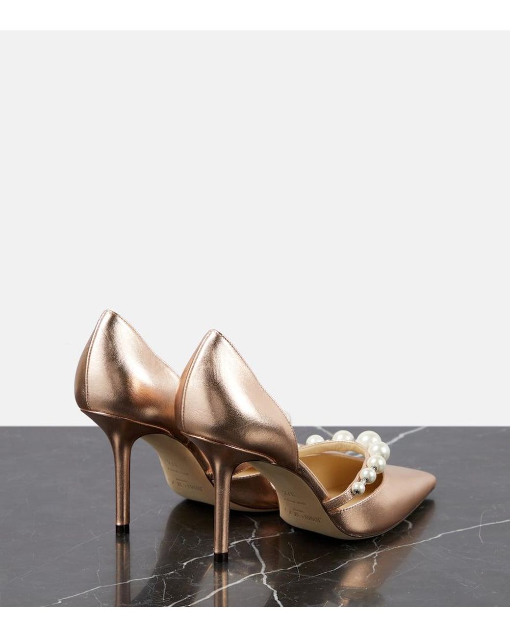 Jimmy choo rose gold heels best sale