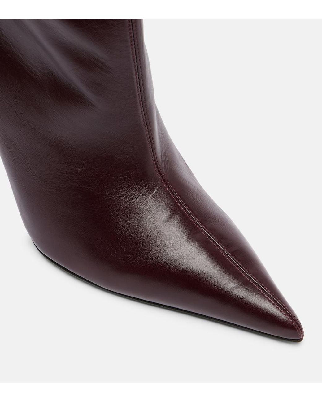 Khaite Brown Bella 100 Leather Knee-High Boots