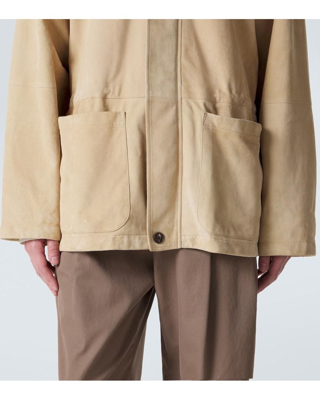 The Row Natural Vilmo Suede Jacket for men