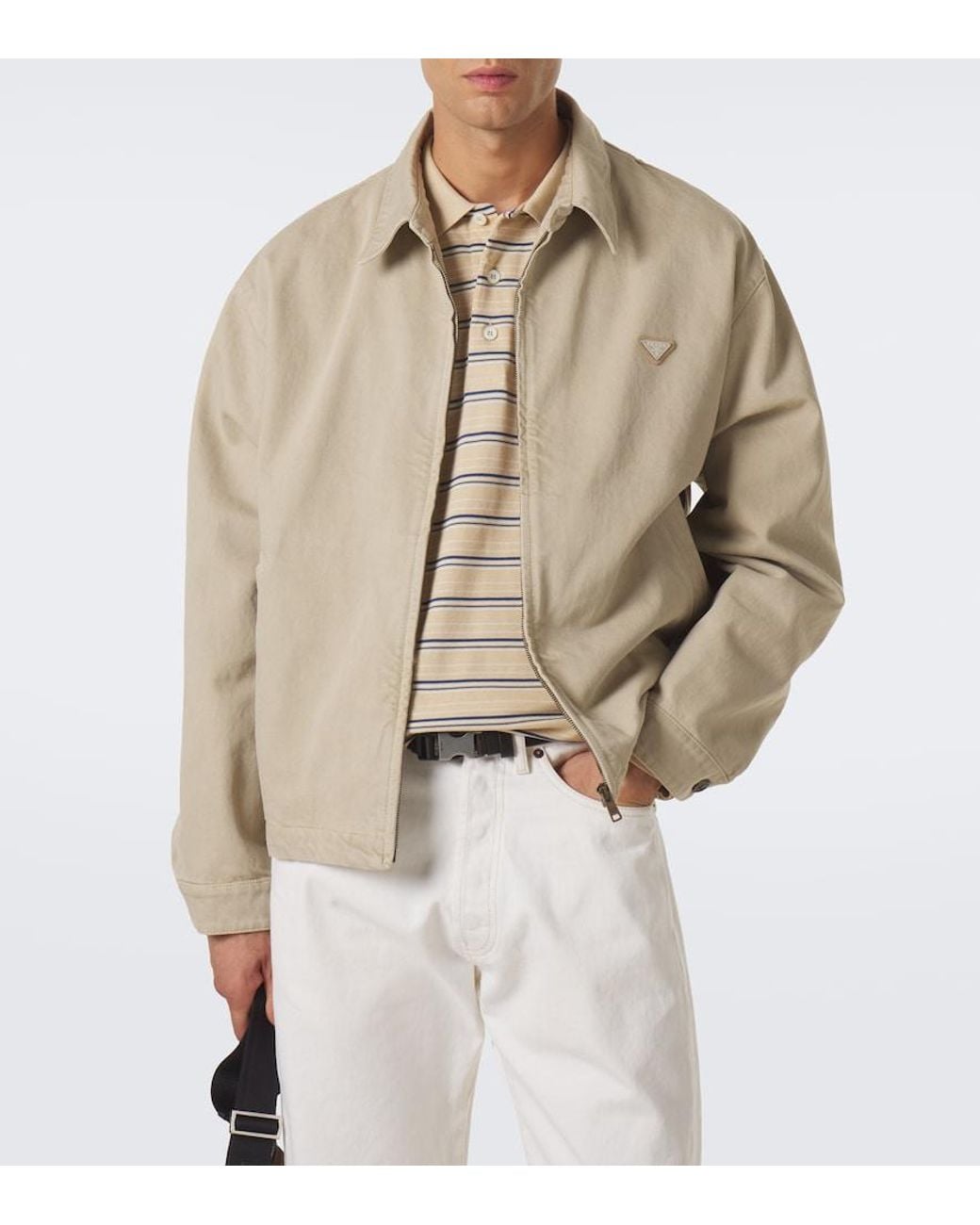Prada Natural Denim Blouson Jacket for men