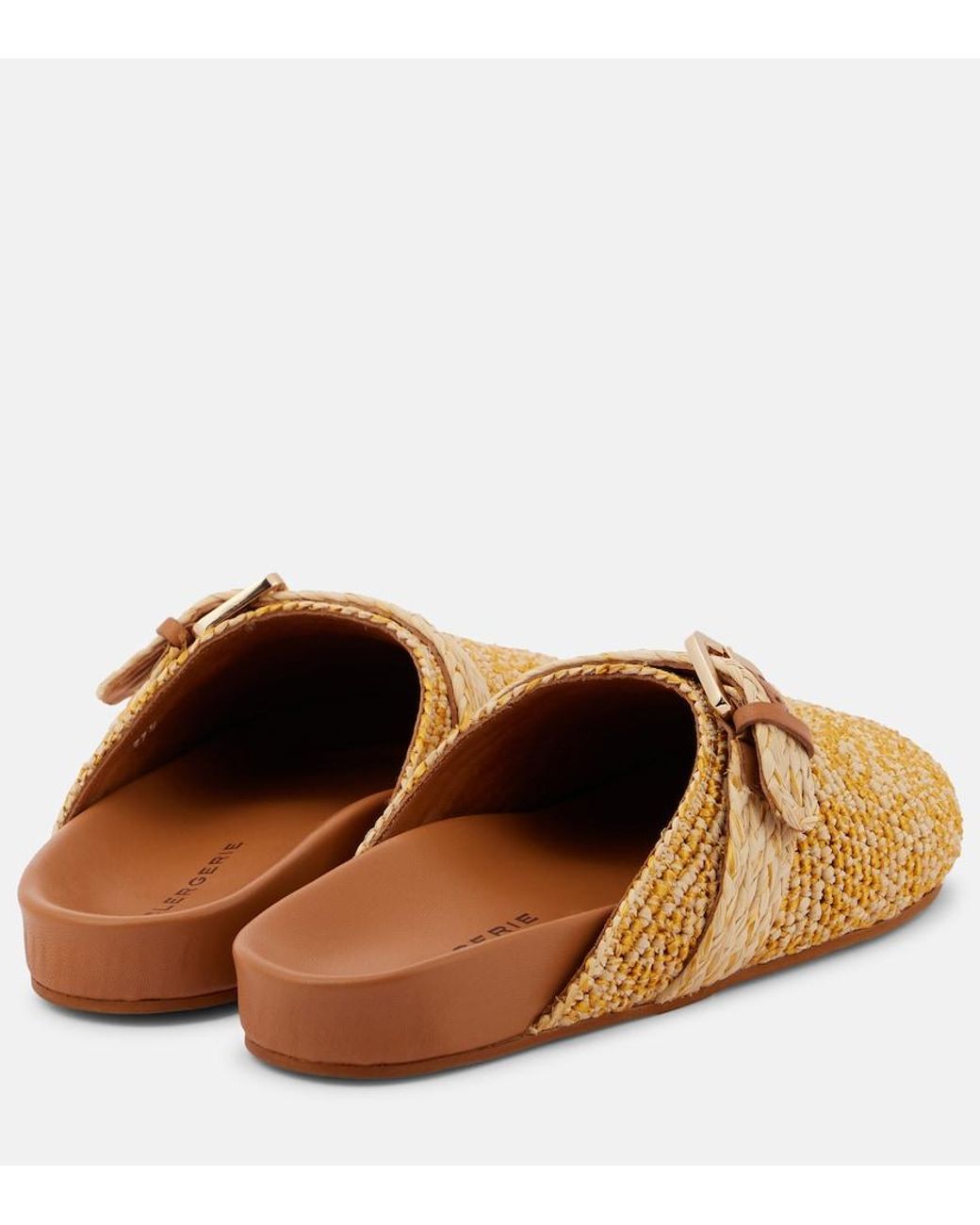 Robert Clergerie Brown Quinta Raffia Mules