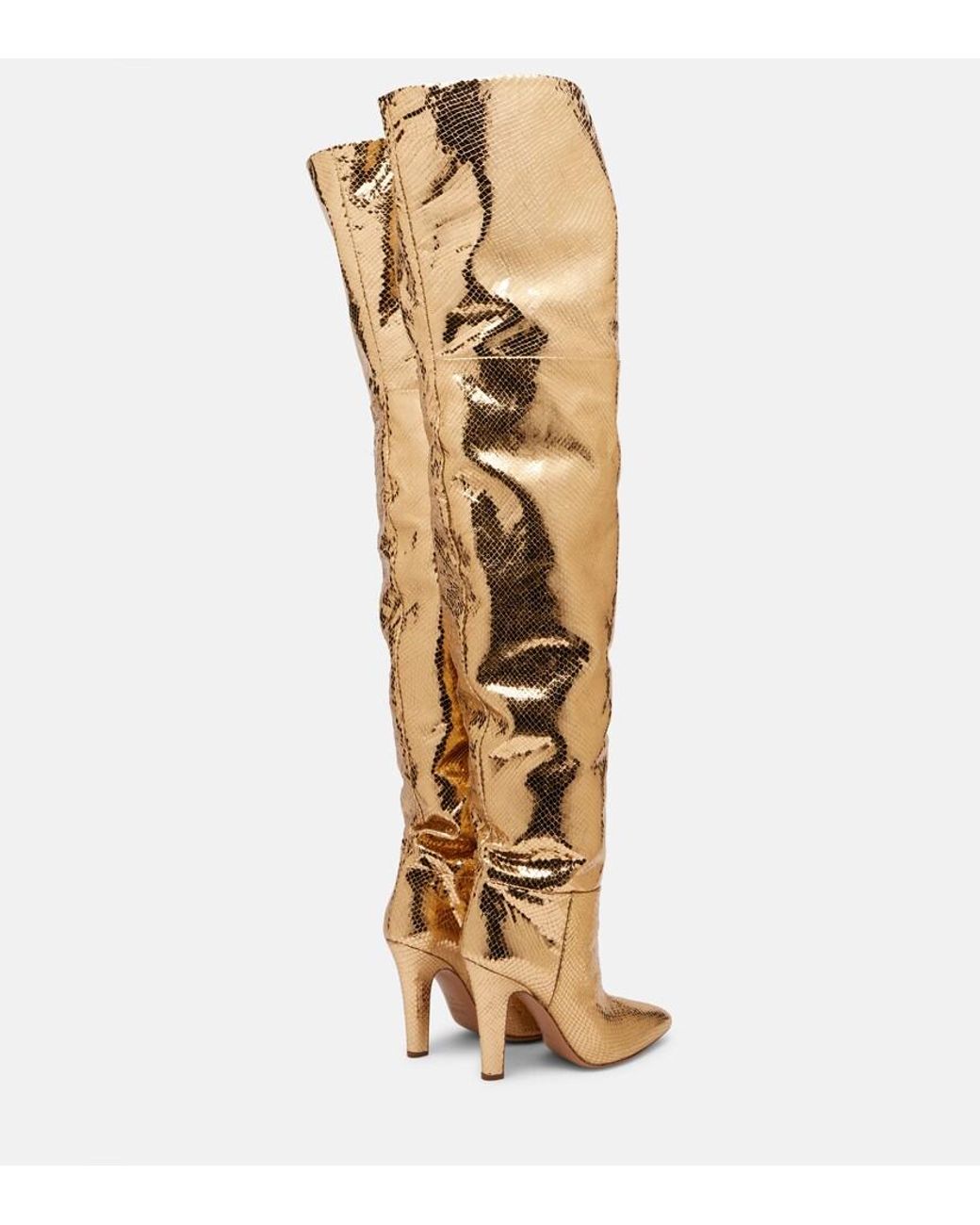 Paris Texas Metallic Elsa 100 Leather Over-The-Knee Boots