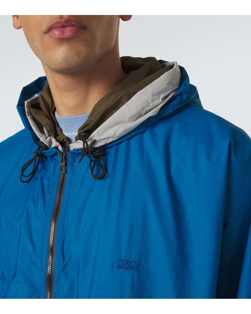 Loewe Blue Double L Layered Technical Jacket for men
