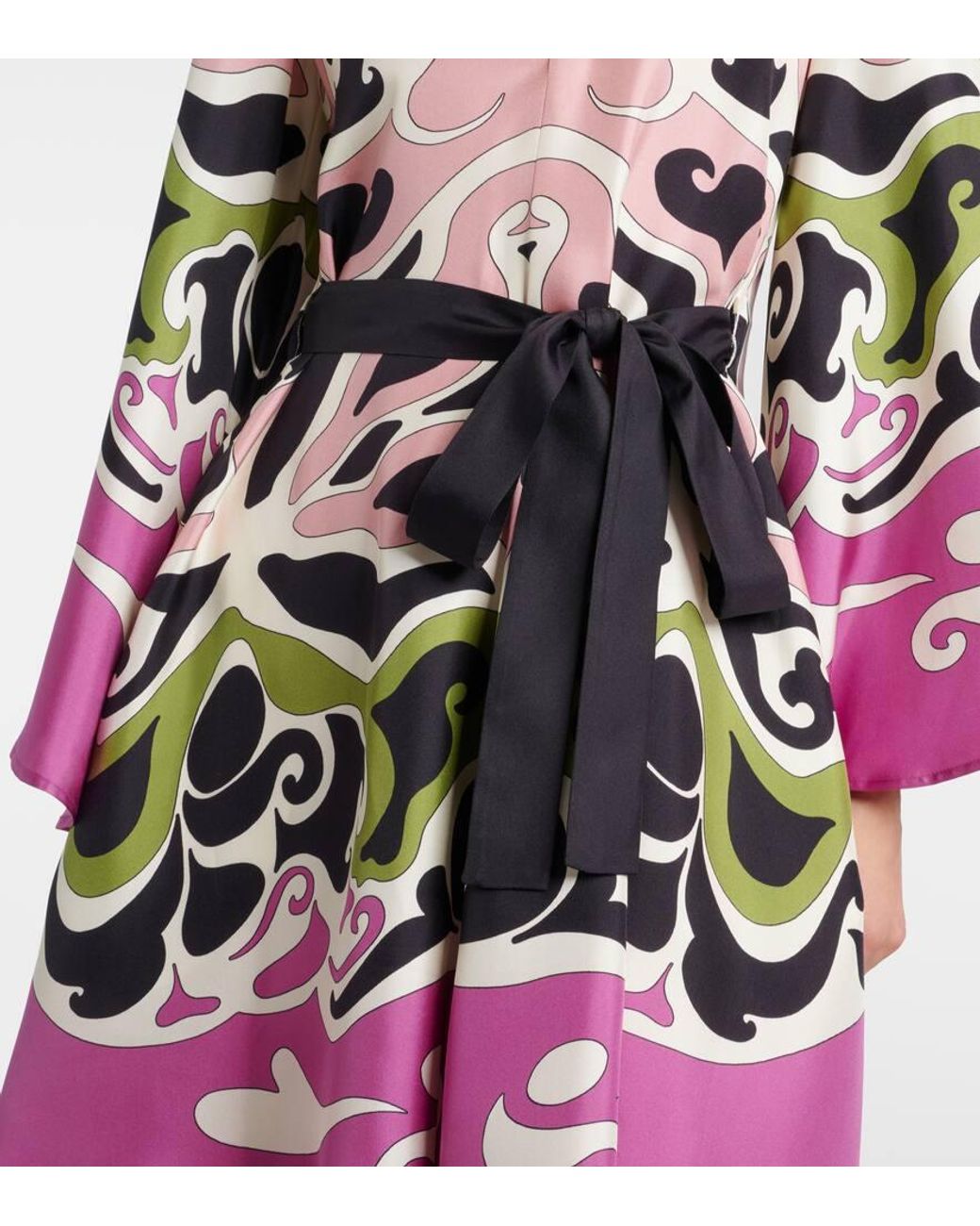 LaDoubleJ Pink Magnifico Printed Silk Twill Minidress