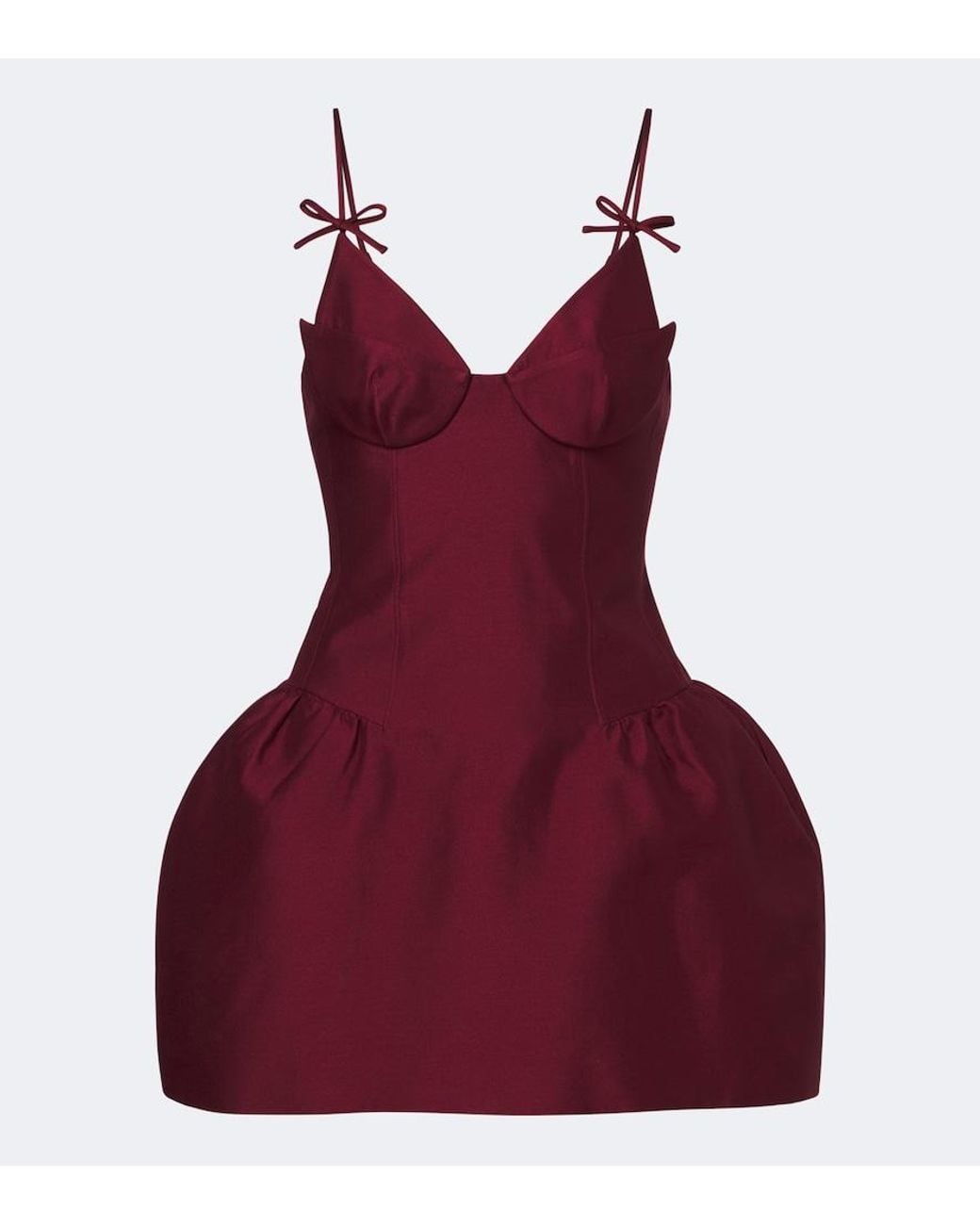ShuShu/Tong Red Wool And Silk-Blend Bustier Dress