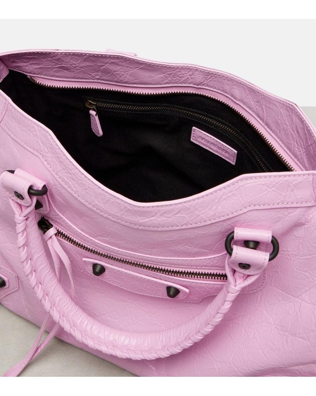 Balenciaga Pink Le City Medium Leather Tote Bag