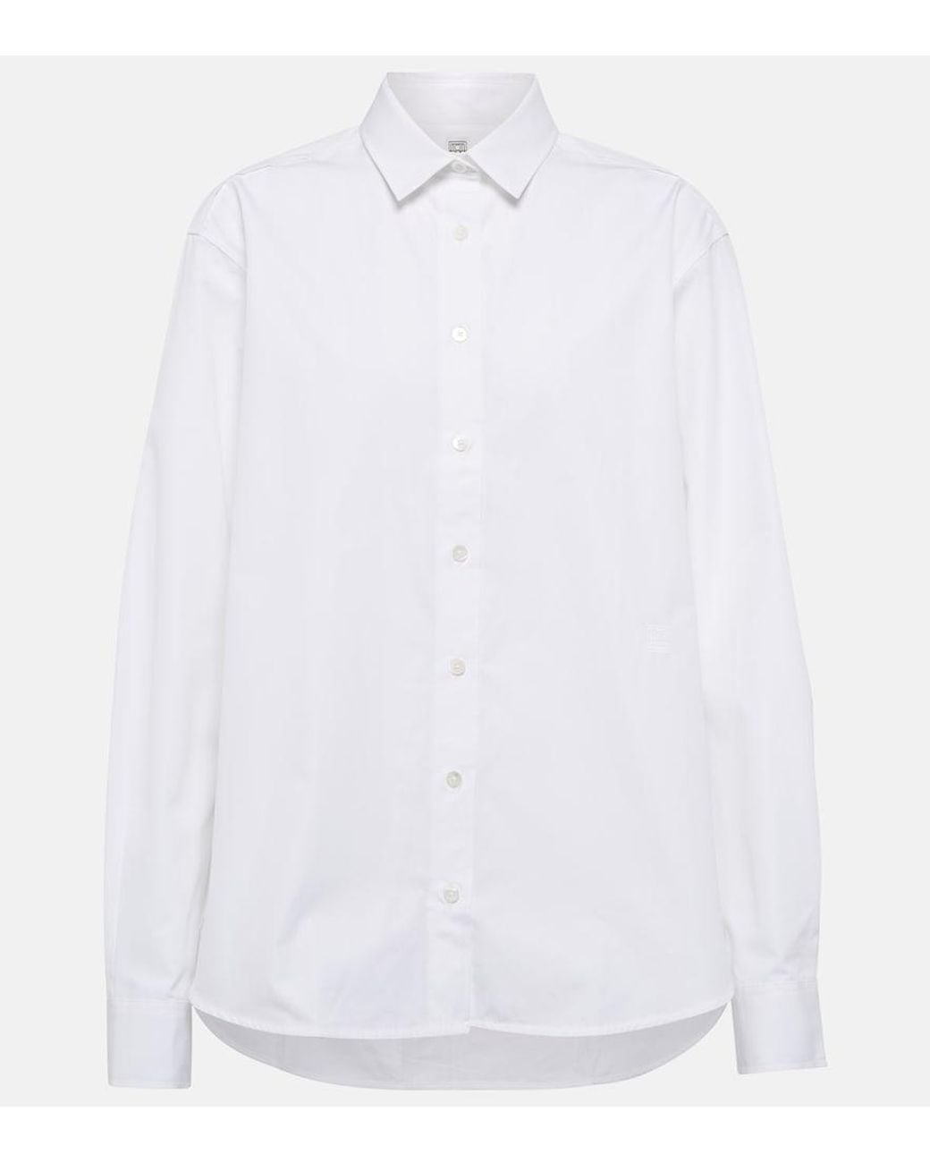 Totême White Cotton Poplin Shirt