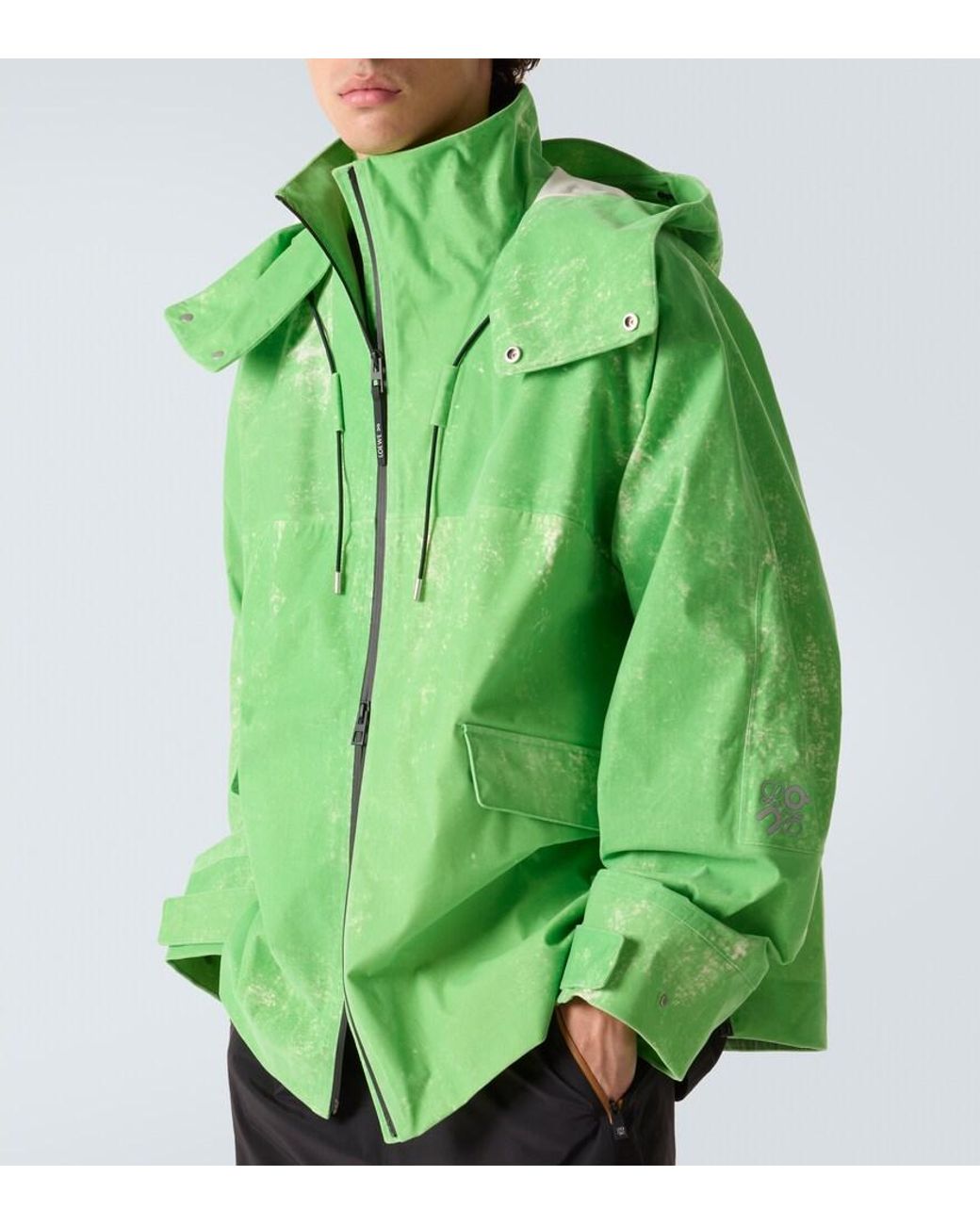 Loewe Green X On Flocked Woven Jacket for men