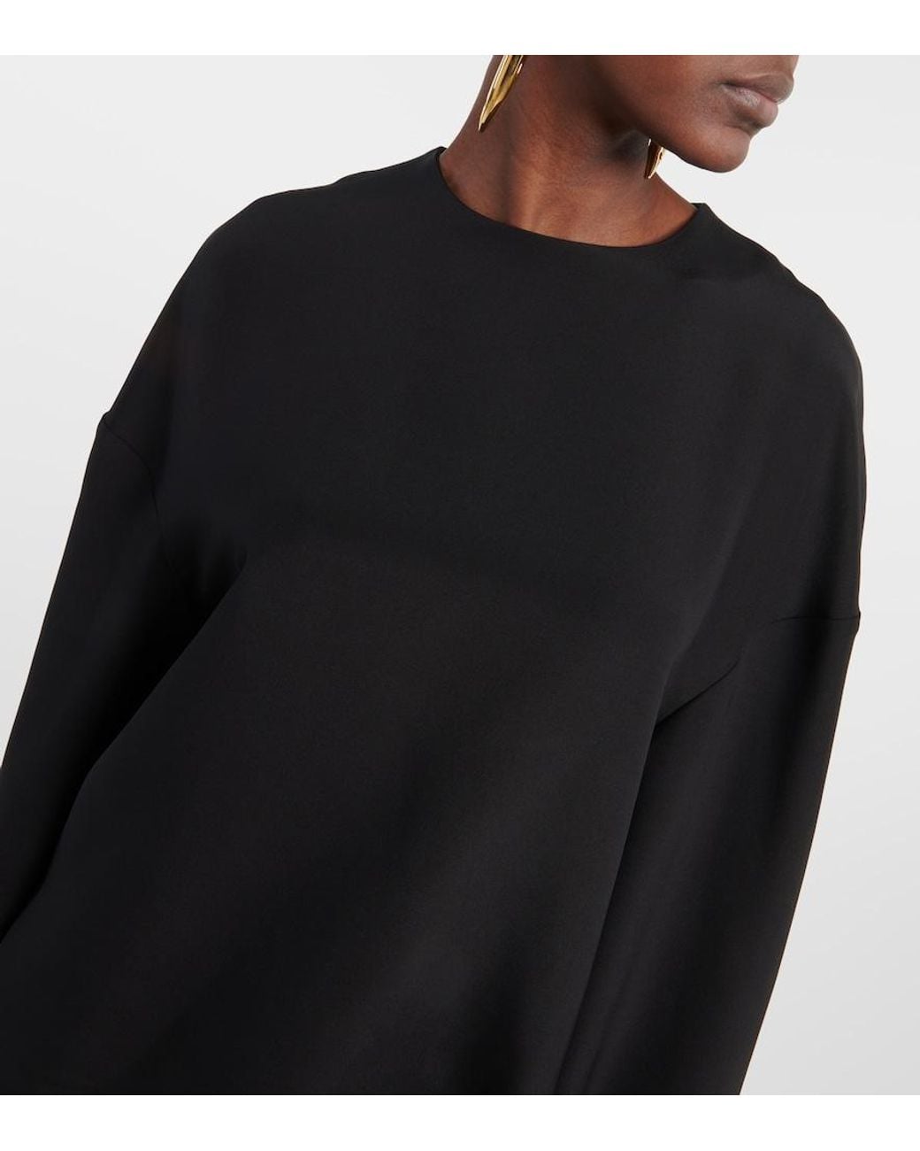 FFORME Black Ana Silk Cady Blouse