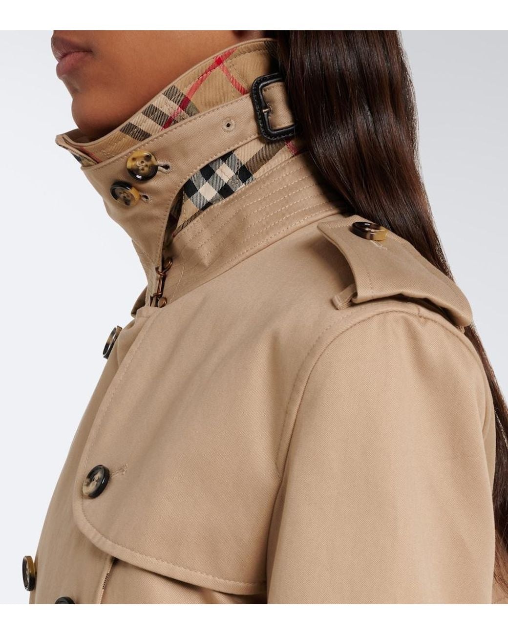 Burberry Natural Cotton Gabardine Trench Coat
