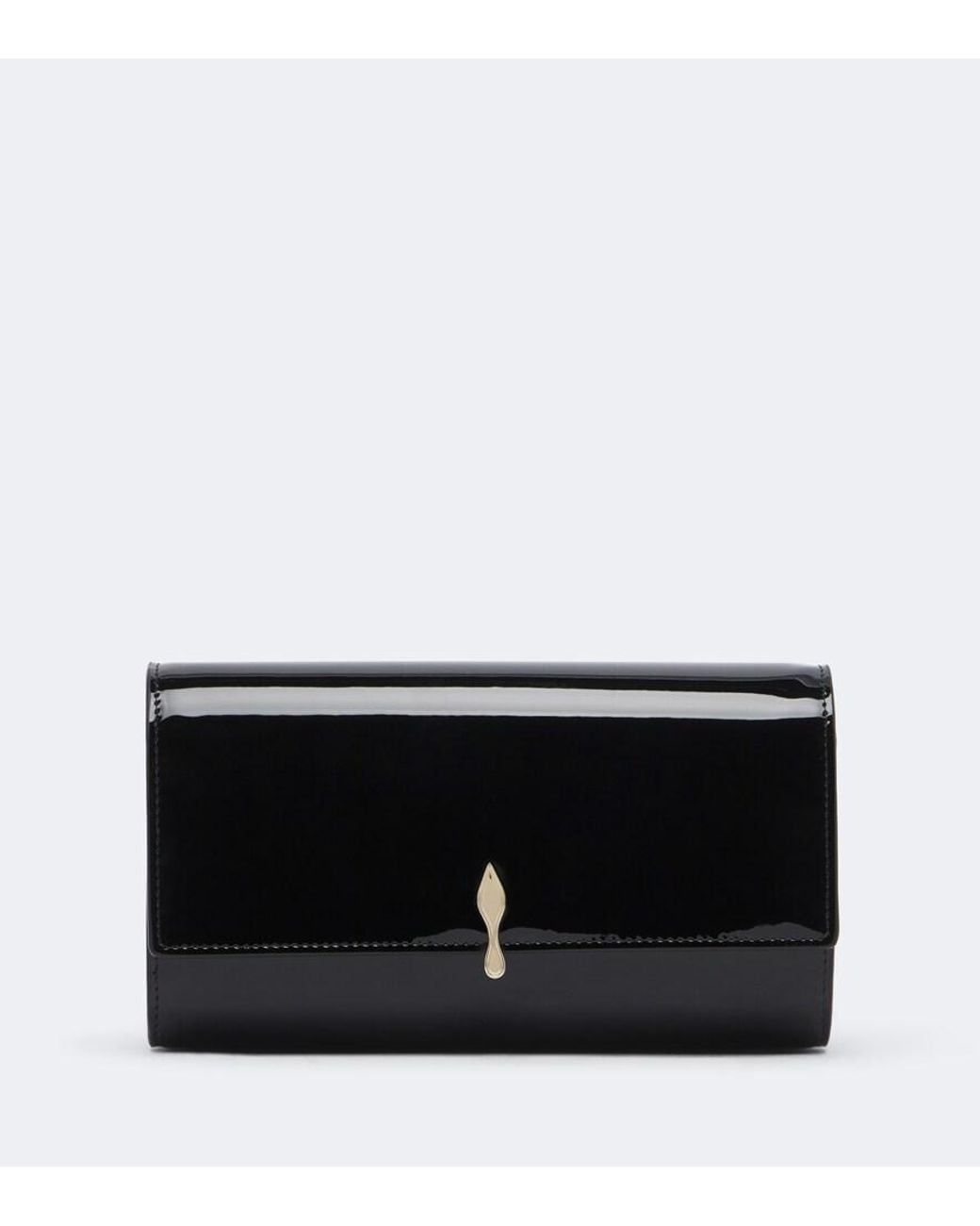 Christian Louboutin Black Bettina Patent Leather Clutch