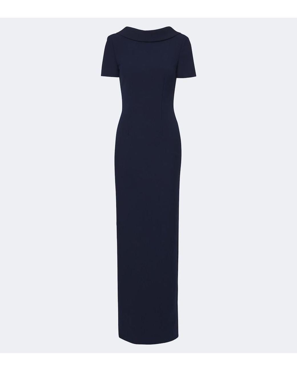Roland Mouret Blue Crepe Gown