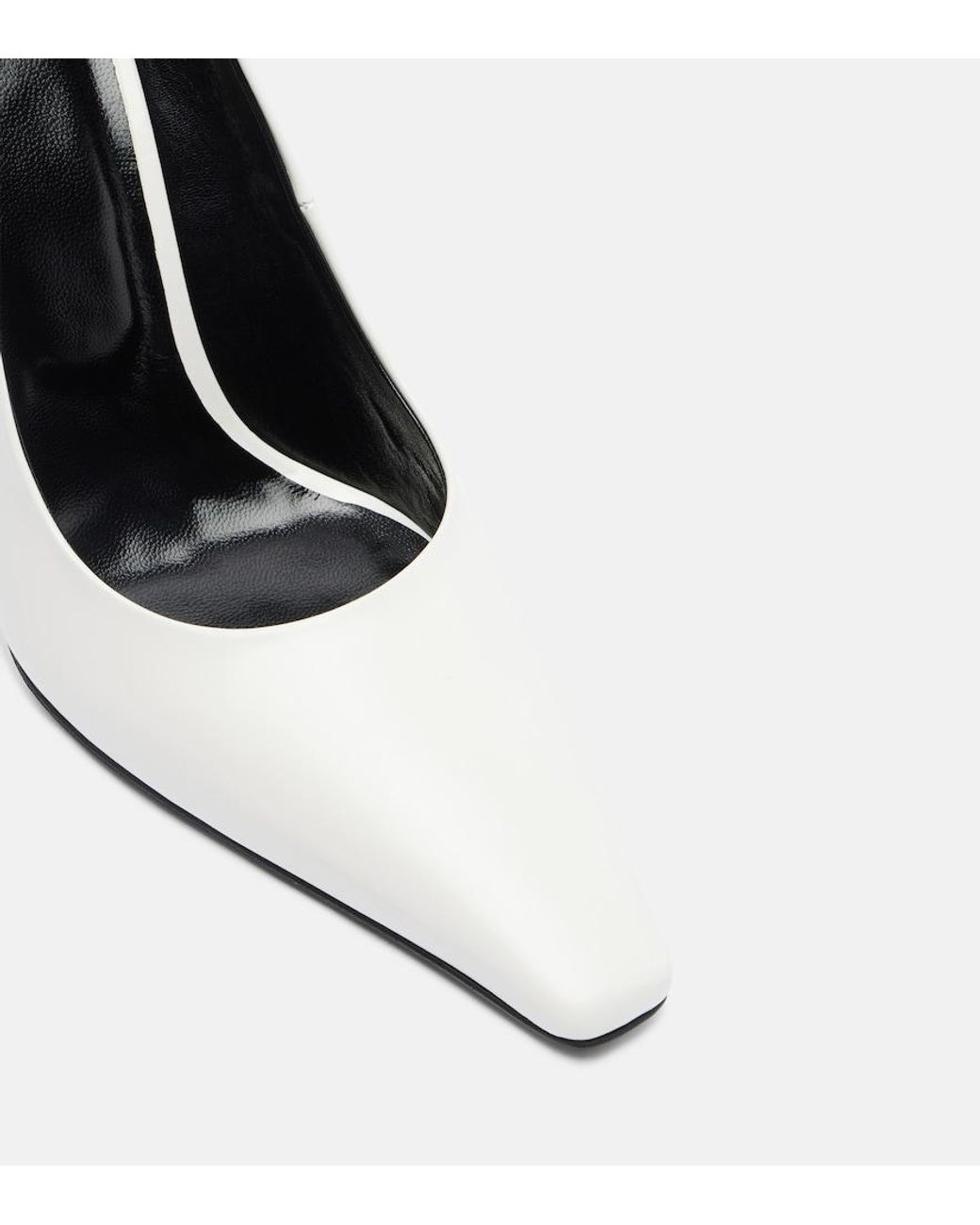 Jude White Fame Leather Pumps