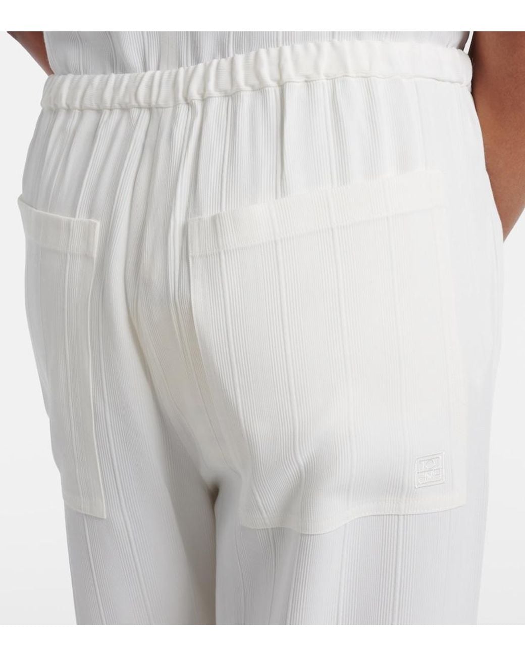 Totême  White Wide-Leg Pants