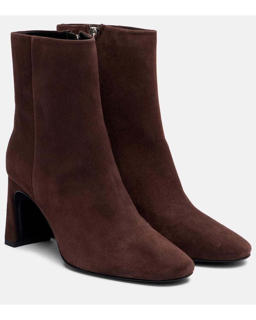 Souliers Martinez Brown Karol 80 Suede Ankle Boots