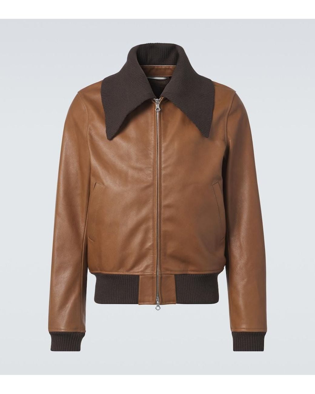 Our Legacy Pharos Leather Bomber Jacket in Brown for Men | Lyst UK