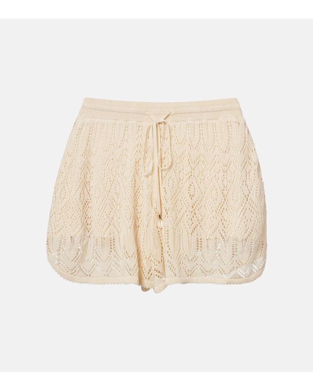 Zimmermann Natural Mahon Crochet Lace Shorts
