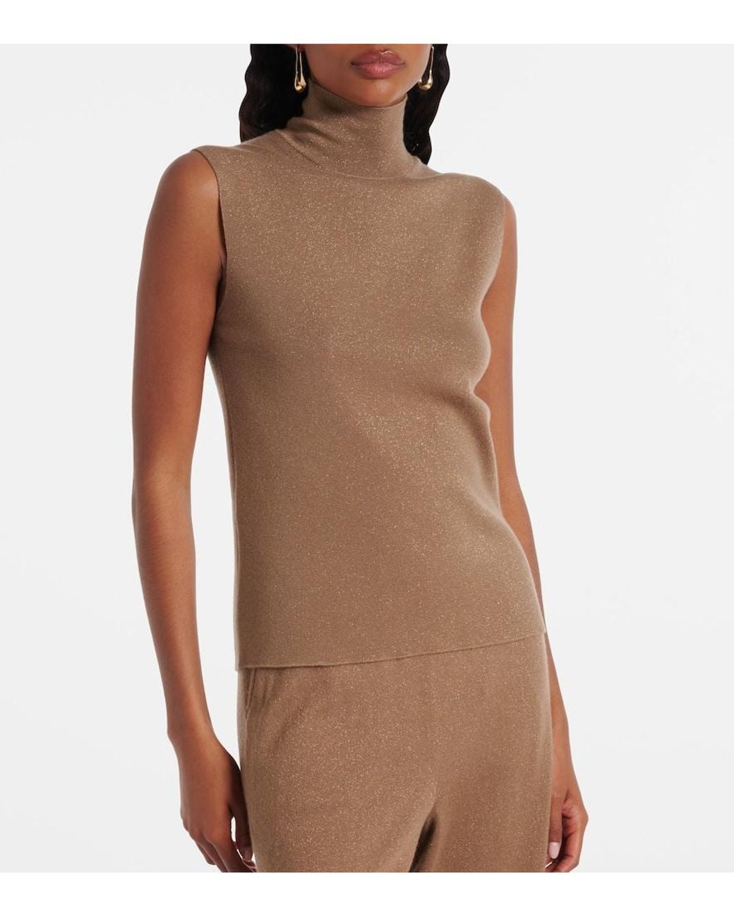 Loro Piana Brown Luciole Cashmere-Blend Sweater Vest