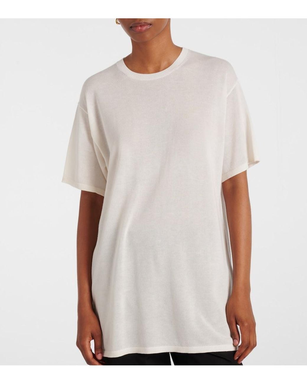 Totême White Semi-Sheer T-Shirt