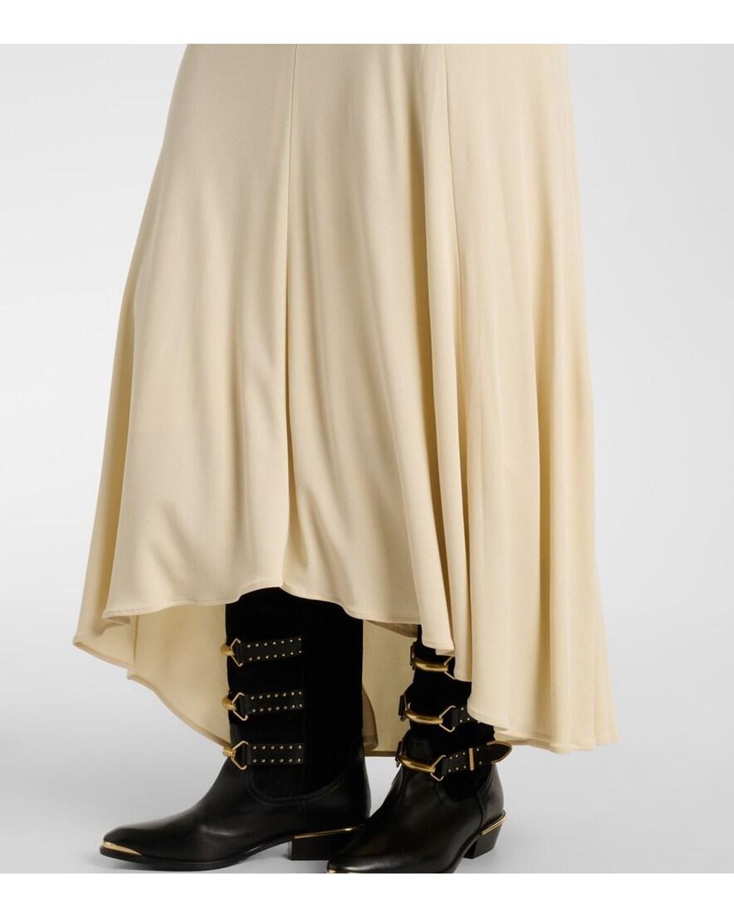 Isabel Marant Natural Nejma Gathered Midi Dress