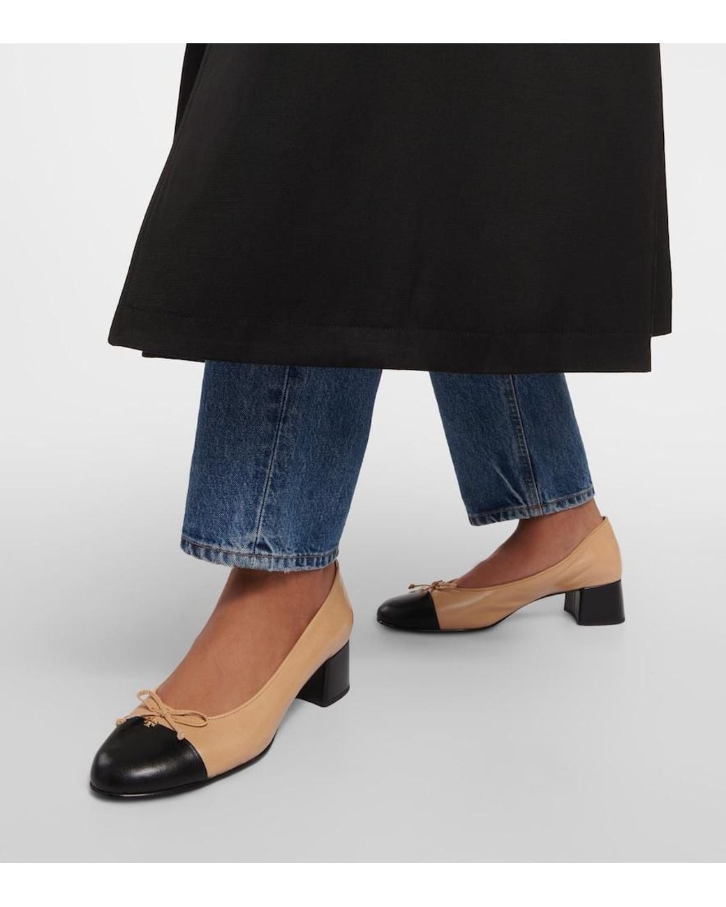 Tory Burch Brown Bow-Detail Leather Pumps