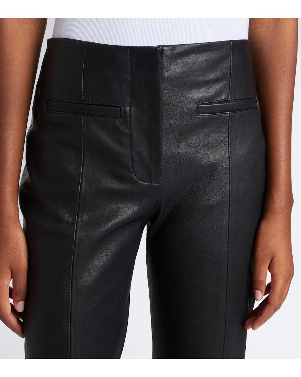Proenza Schouler Gray Label Isadora Leather Flared Pants