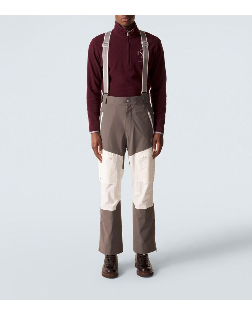 Brunello Cucinelli White Ski Salopettes for men