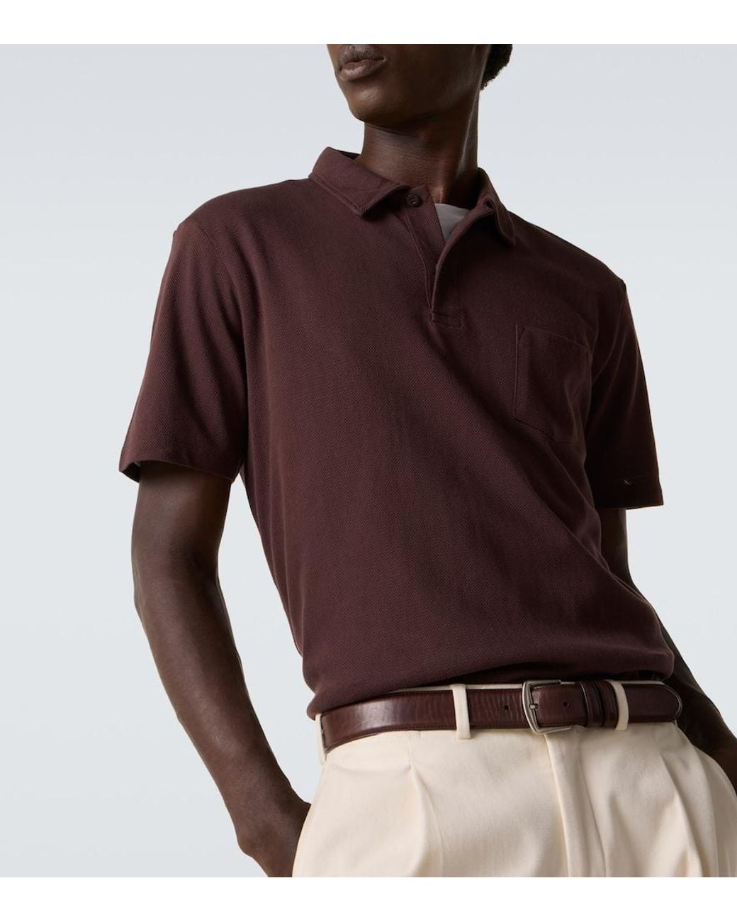 Polo di Sunspel in Brown da Uomo
