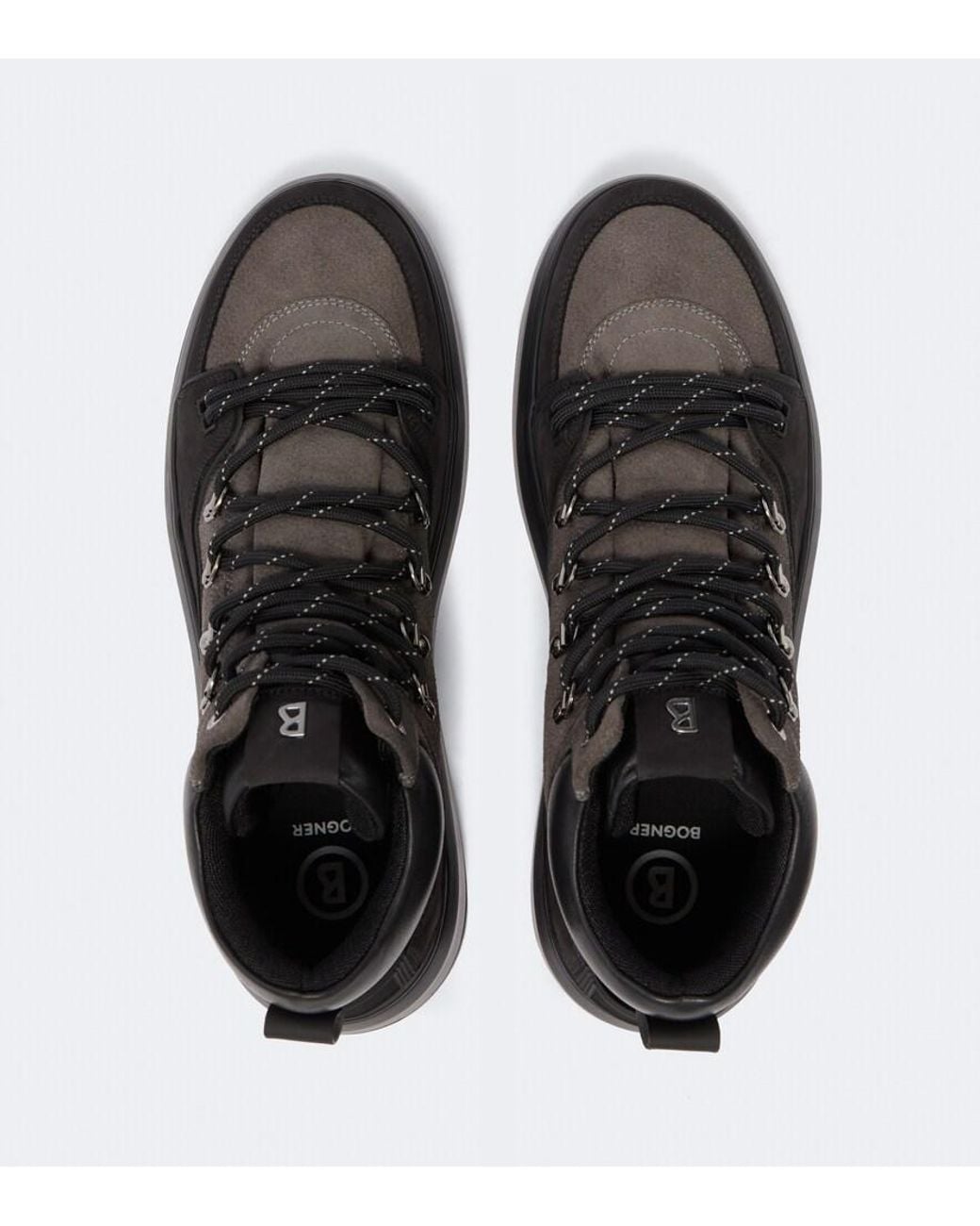 Bogner Black Antwerp Leather Lace-Up Boots for men