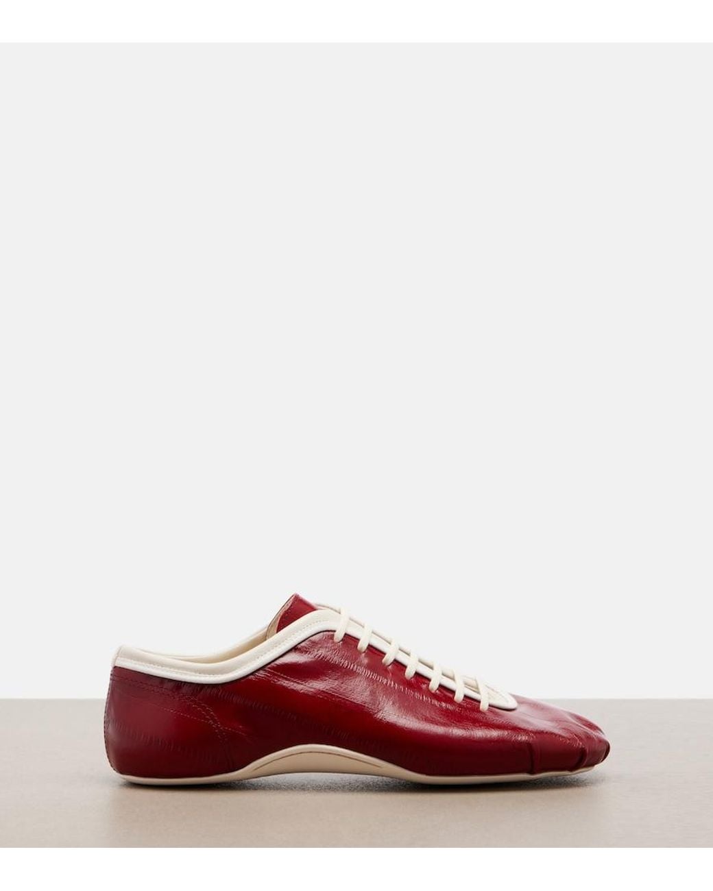 Dries Van Noten Red Leather Sneakers