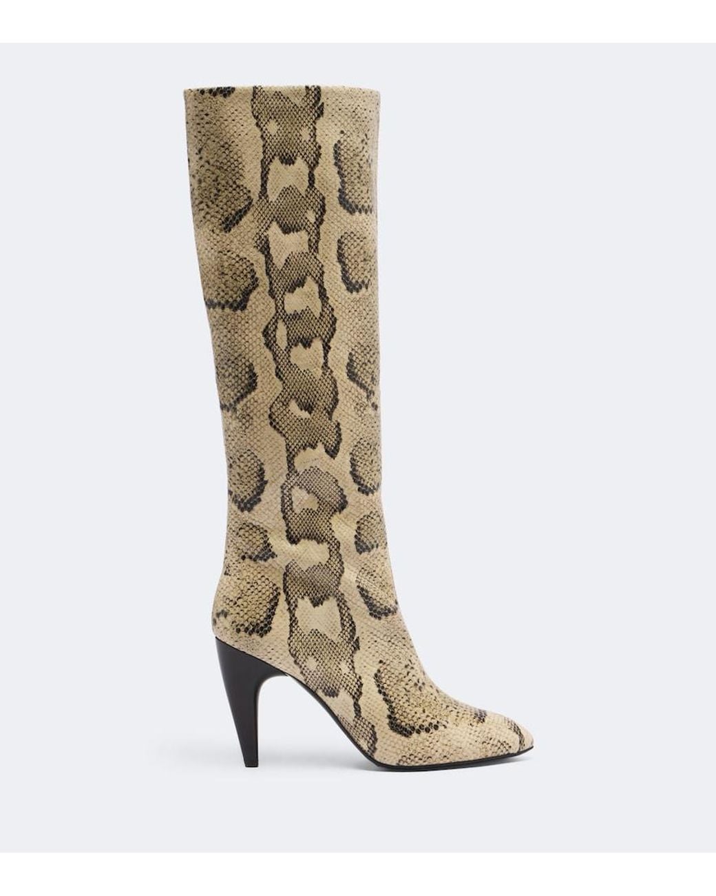 Isabel Marant Metallic Jany Snake-Effect Leather Knee-High Boots
