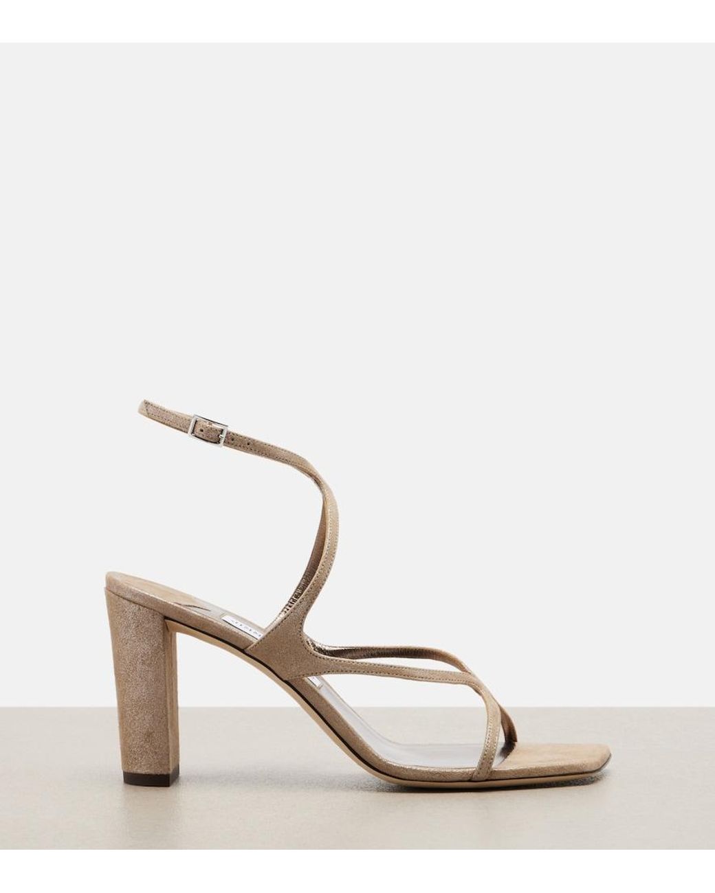 Jimmy Choo Metallic Azie Suede Sandals