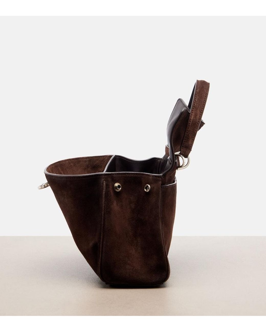 Balenciaga Brown Rodeo Mini Suede Top-Handle Bag