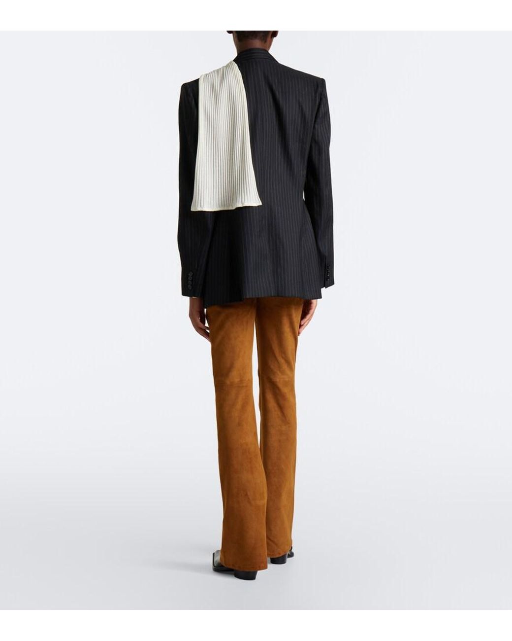 7 For All Mankind Brown Dojo Suede Flared Pants