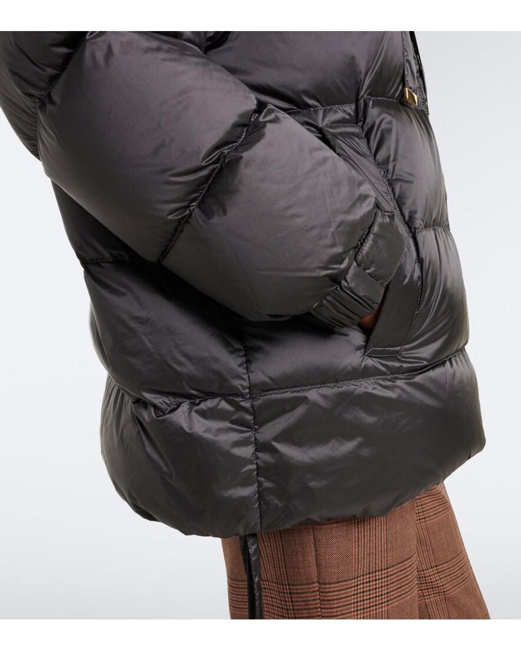 Max Mara Black Hooded Down Jacket